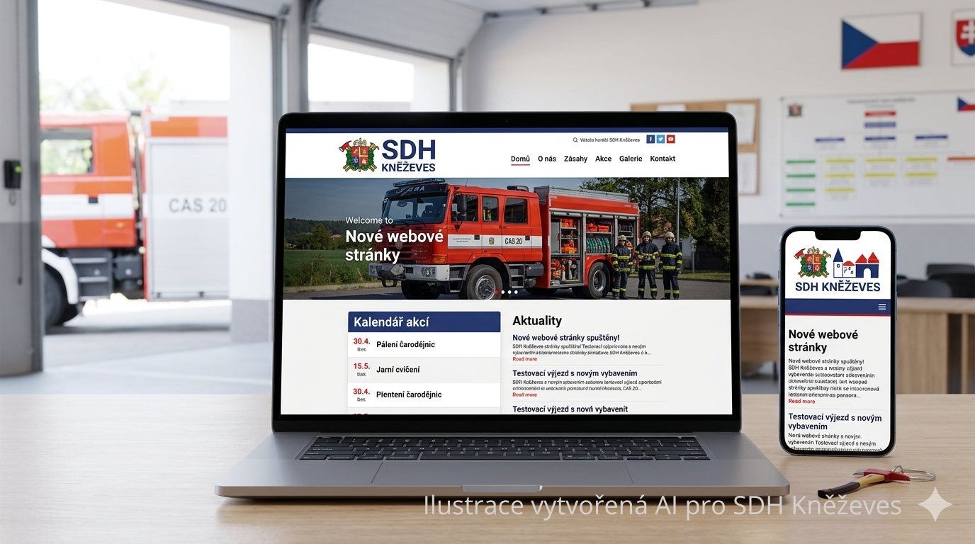 🚨 Nová digitální zbrojnice: Spouštíme web SDH Kněževes 🚨