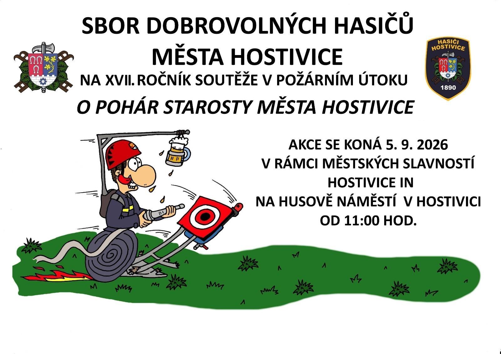 🏆 Hasičská soutěž v Hostivicích – Přijďte podpořit náš tým!